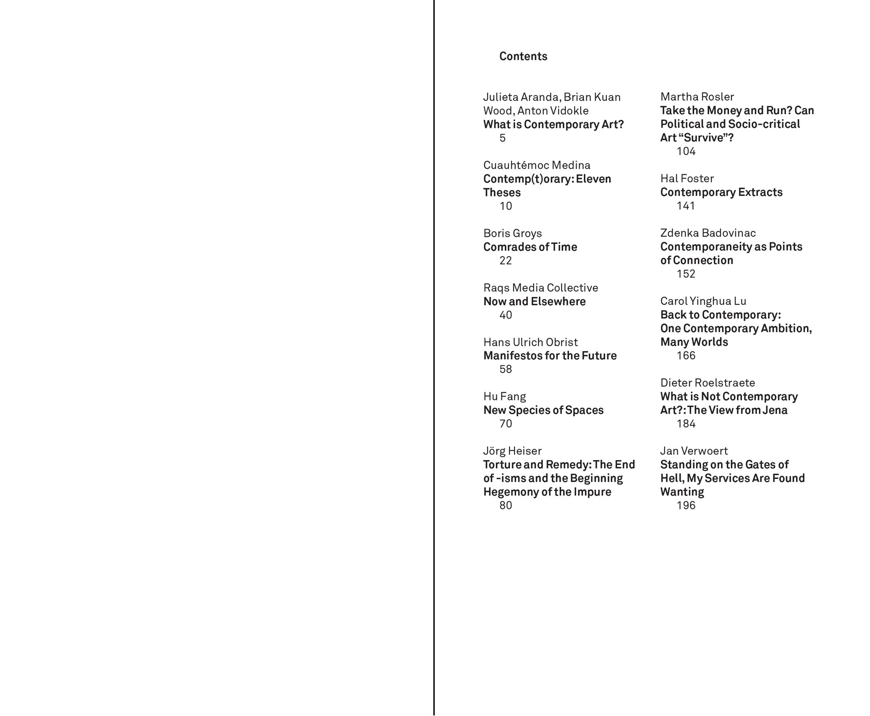 What is Contemporary Art? - Books - e-flux What is Contemporary Art? - Books - e-flux