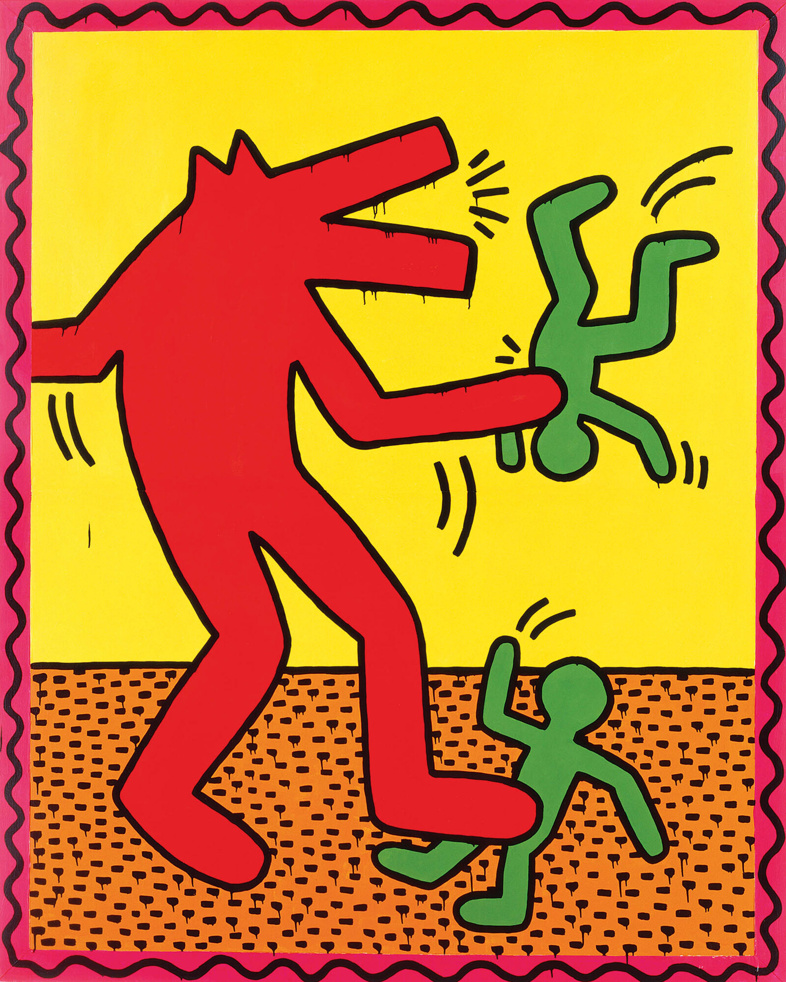 keith haring dancing flower