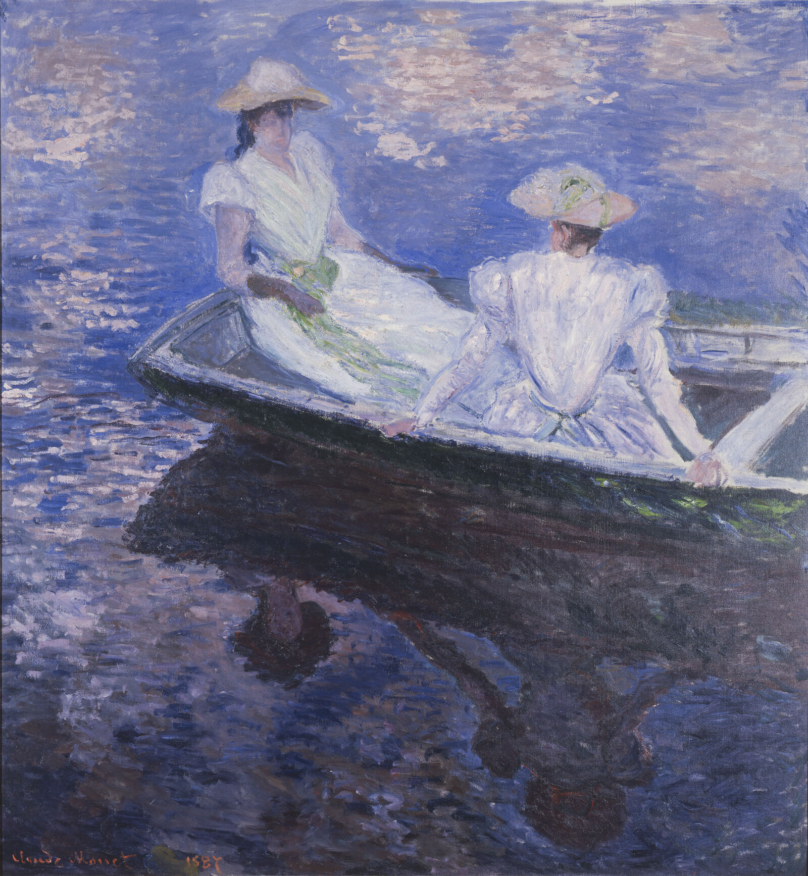 Claude Monet, Sur le bateau (Jeunes filles en barque), 1887. The National Museum of Western Art, Tokyo. Matsukata Collection. 