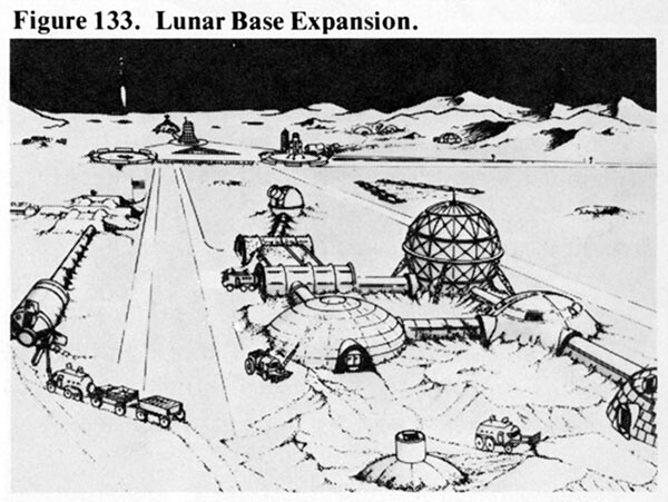 Image of SPACE COLONY, 1978. - Design For A Space Colony Built From  Materials From The Moon And Asteroid Belt And Assembled In Space Using  Solar Power. Gravity Would Be Produced By